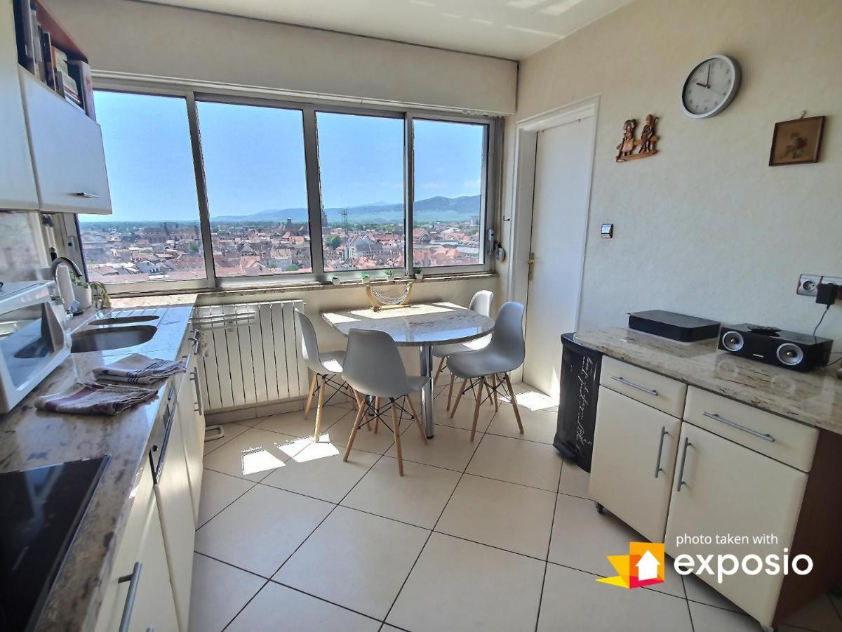 Bel Appartement Avec Vue Splendide Sur Toute La Ville De Colmar - Parking Gratuit المظهر الخارجي الصورة