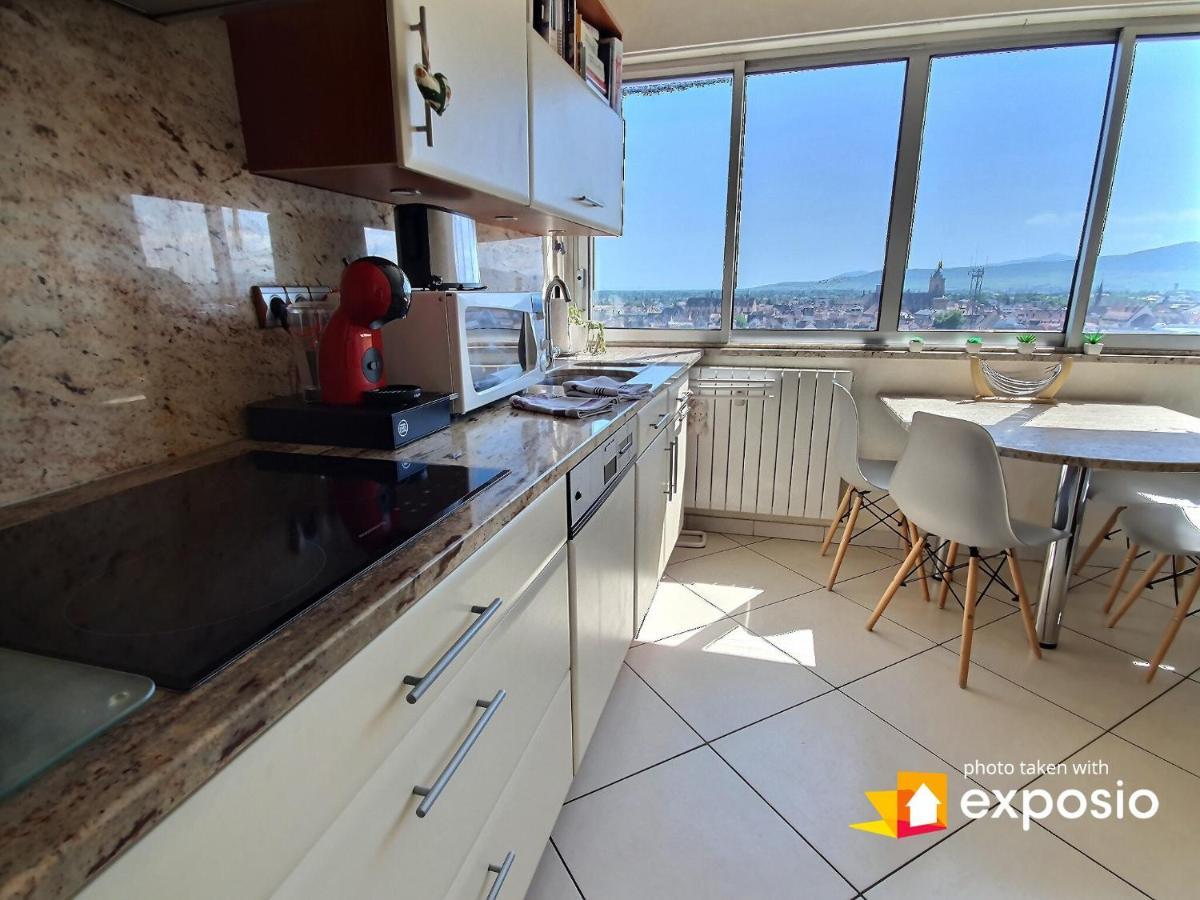 Bel Appartement Avec Vue Splendide Sur Toute La Ville De Colmar - Parking Gratuit المظهر الخارجي الصورة